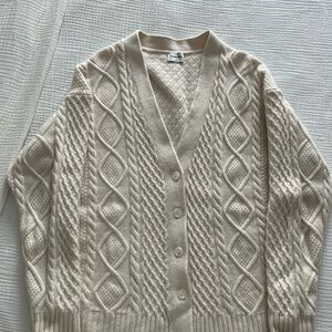 Sunday Best Cream Cable Knit Cardigan